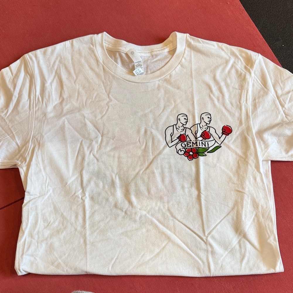 Gemini White Unisex T-Shirt Sz Small